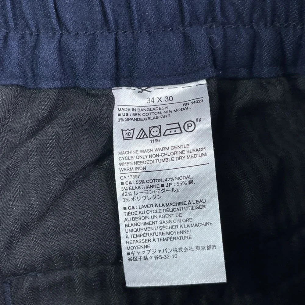 NEW Banana‎ Republic Pants Mens 34x30 Blue Mason Athletic Tapered Elastic Waist
